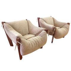 Pair of Lounge Chairs by Percival Lafer