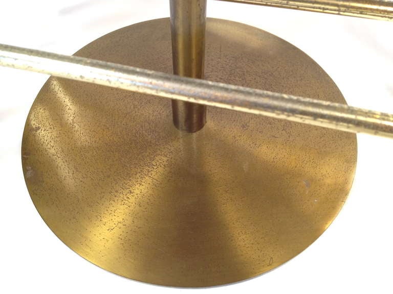 Set 4 Charles Hollis Jones Brass and Smoked Lucite Folding Tray Serving Tables 5