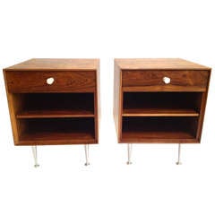 Rare Pair of George Nelson Rosewood Thin Edge Nightstands for Herman Miller