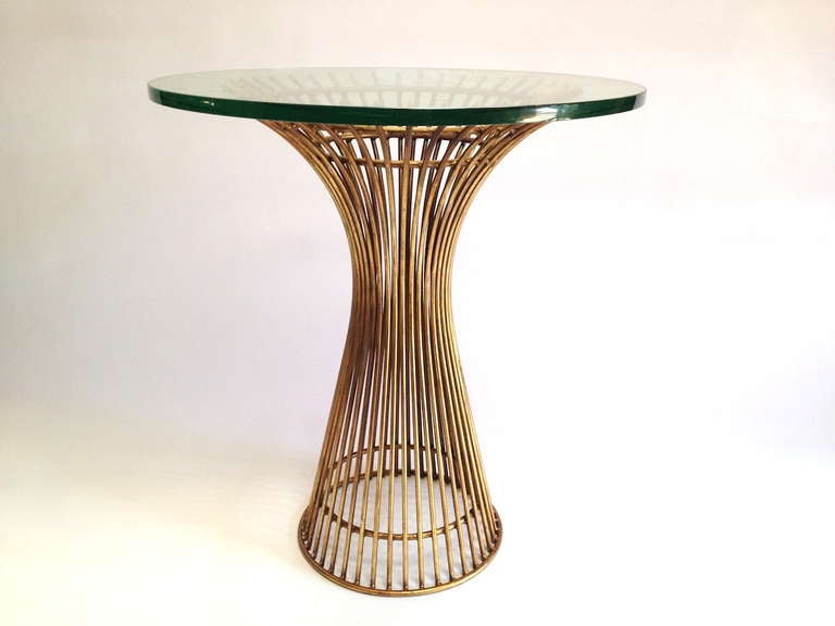 Metal Gold Colored Platner Style Dining Or Cafe Table Base