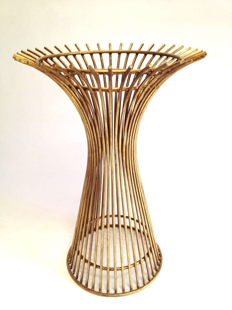 Gold Colored Platner Style Dining Or Cafe Table Base 1