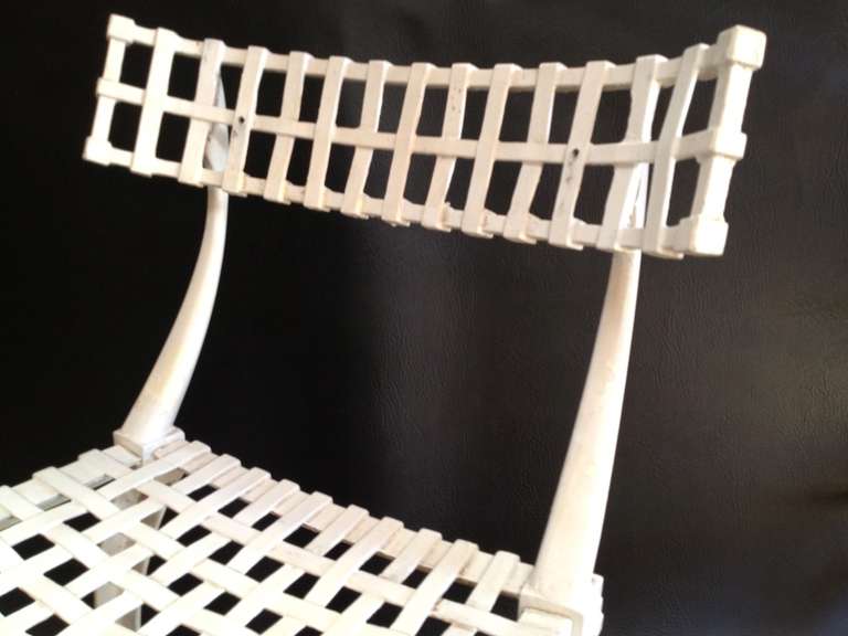 Set of 4 Thinline Klismos Style Outdoor Patio Chairs 2