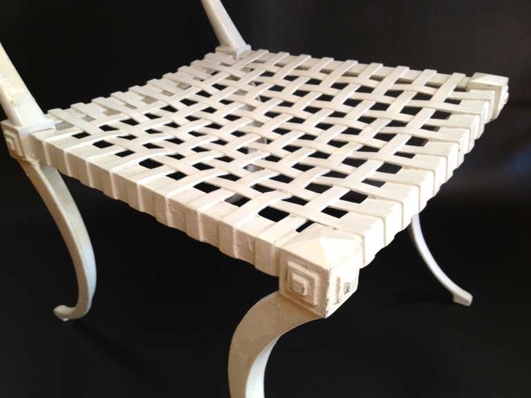 Set of 4 Thinline Klismos Style Outdoor Patio Chairs 3