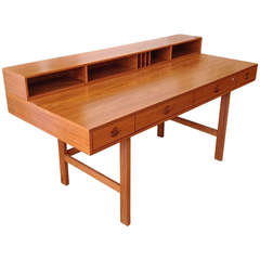 Danish Modern Teak Flip Top Desk by Jens Quistgaard for Lovig