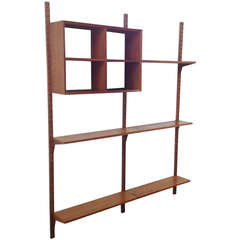 Danish Modern Two Section Cado Wall Unit by Poul Cadovious