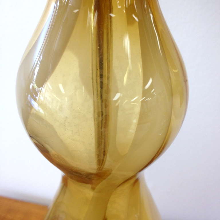 Mid-20th Century Exceptional Pair of Murano Glass Table Lamps