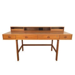 Danish Modern Jens Quistgaard Teak Flip-Top Partners Desk for Løvig