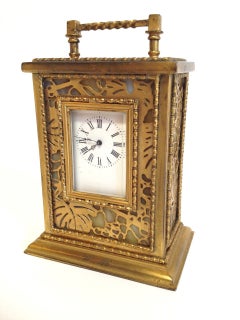 Antique Rare Tiffany Studios Model 877 Grapevine Carriage Clock
