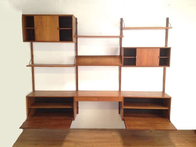 Mid-20th Century  3 Section Danish Modern Cado Wall Unit by Poul Cadovious 