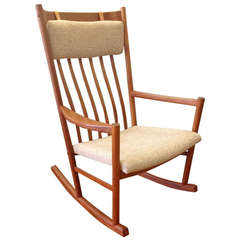 Danish Modern Teak Rocking Chair by Hans J. Wegner for Tarm Stole