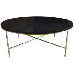 Paul McCobb Brass and Marble Coffee Cocktail Table for Calvin