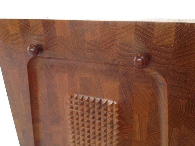 Mid-20th Century Danish Modern teak Cutting Board Wall Hanging Made in Denmark by Digsmed