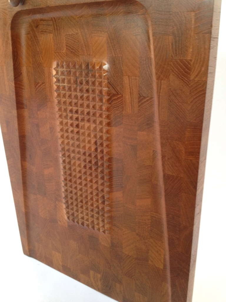 Teak Danish Modern teak Cutting Board Wall Hanging Made in Denmark by Digsmed