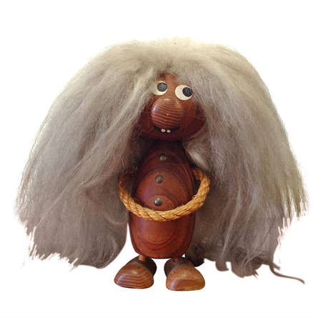 Vintage Danish Modern Teak Troll Figure Made in Sweden at 1stDibs | swedish  troll dolls, troll doll