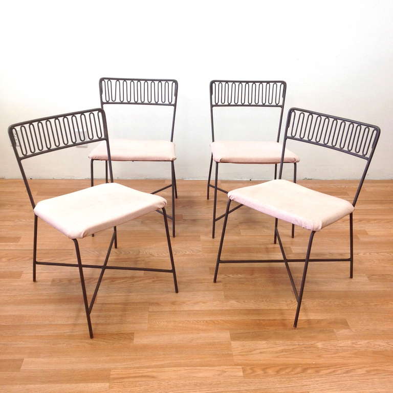 Midcentury Iron Patio Set Attributed to Salterini In Good Condition In Long Beach, CA