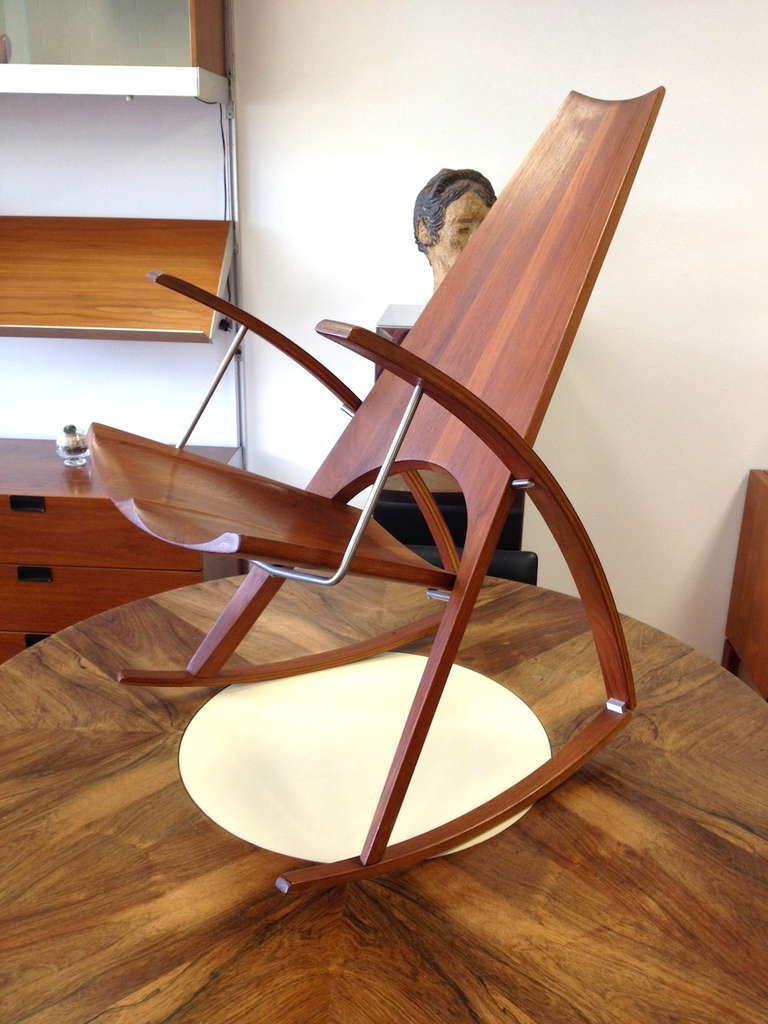 Sculptural Studio Rocking Chair by Leon Meyer In Excellent Condition In Long Beach, CA