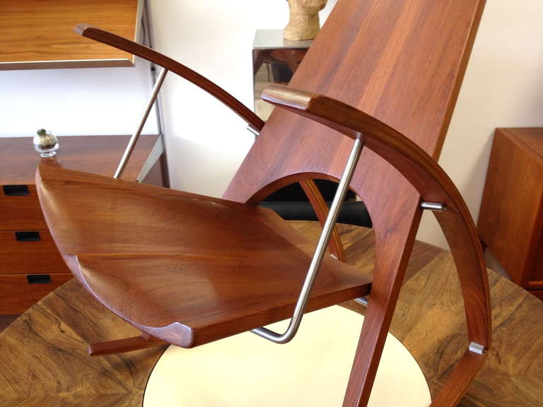 Late 20th Century Sculptural Studio Rocking Chair by Leon Meyer