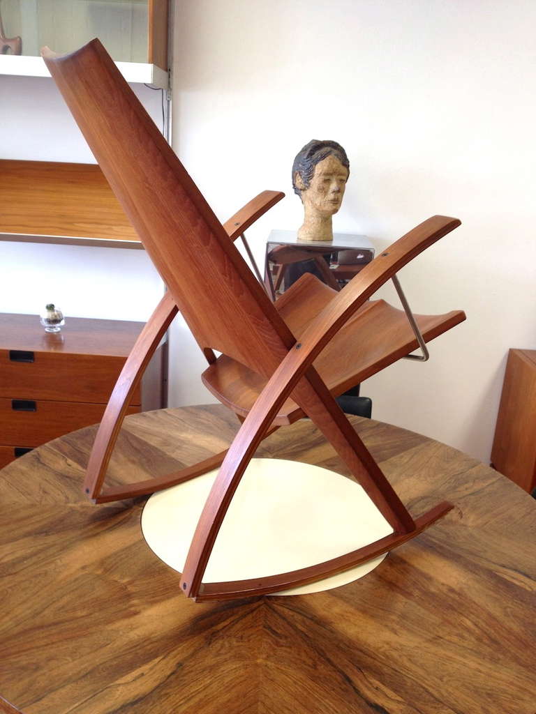 Sculptural Studio Rocking Chair by Leon Meyer 1