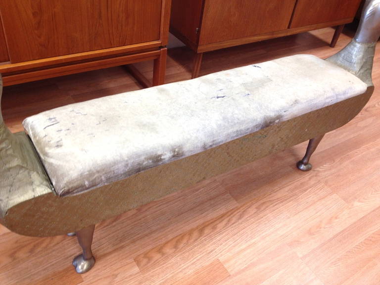 Unique Vintage Two-Headed Bench with Storage 1