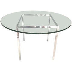 Gerald McCabe Chrome / Glass Top Dining Table