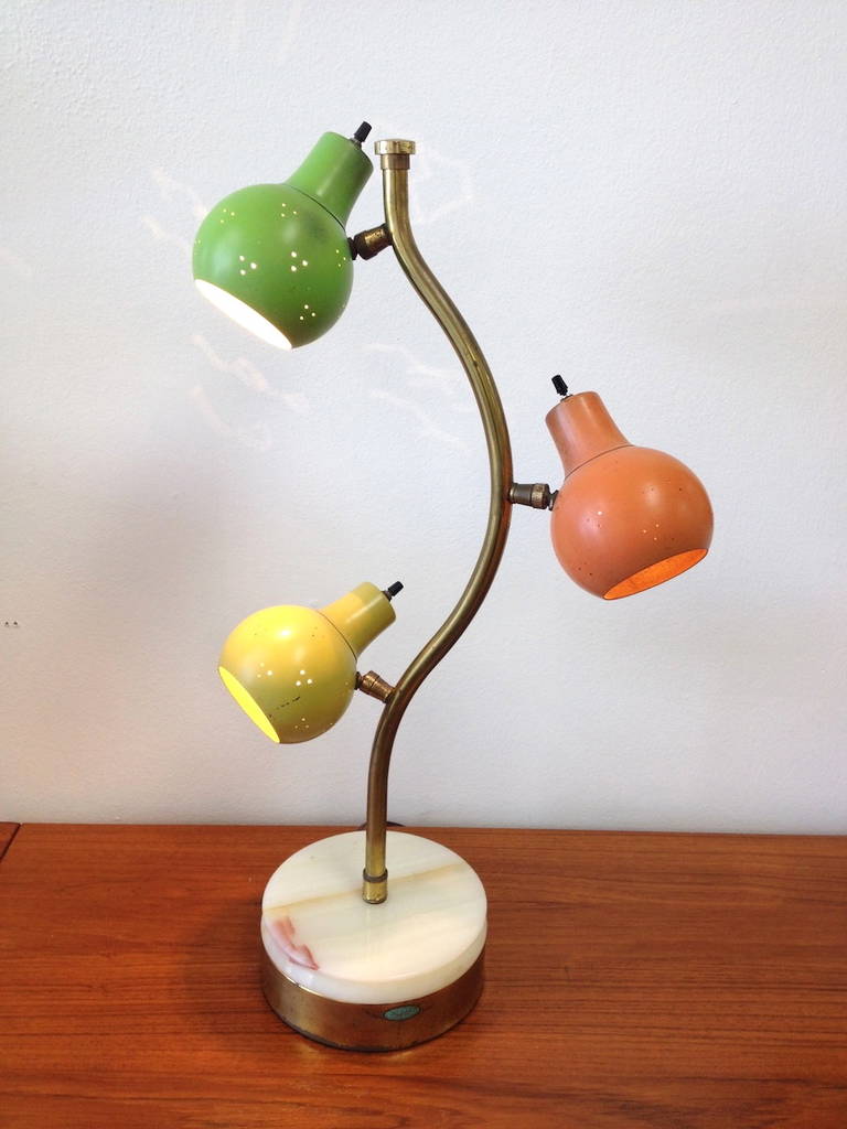 Midcentury Table Lamp in the Style of Gino Sarfatti In Good Condition In Long Beach, CA