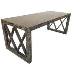 Vintage Cerused Limed Oak Cocktail Coffee Table