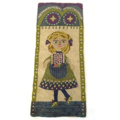 Evelyn Ackerman Wool Wall Hanging Tapestry Signed EA