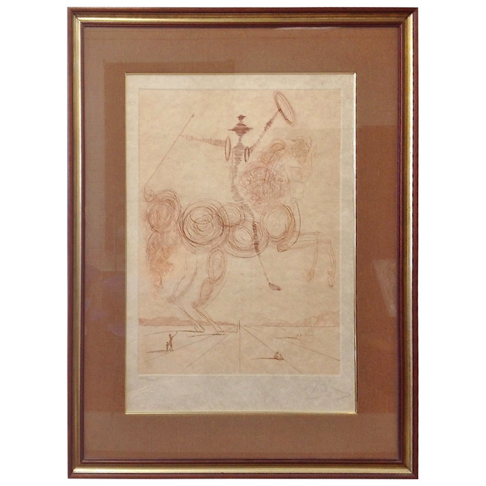 Salvador Dali Limited Edition Signed Chevalier D
Espagne Etching