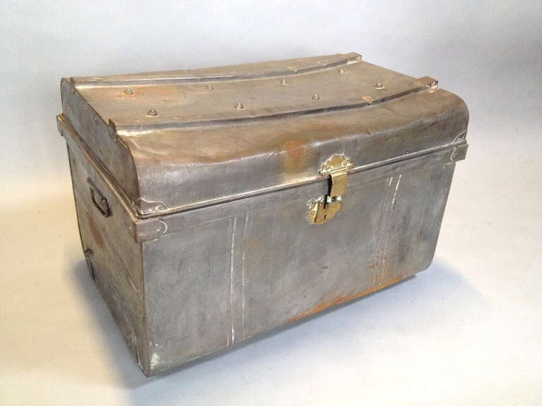 Vintage Metal Storage Trunk