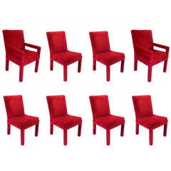 Set of 8 Parsons Dining Chairs by Preview Attrib. Milo Baughman