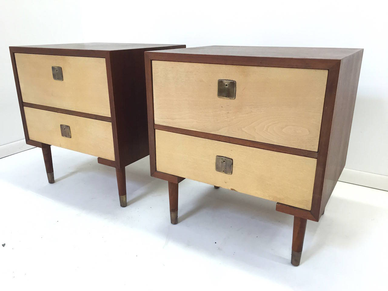 American Pair of Paul Frankl Nightstands for Johnson Furniture Company