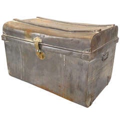 Vintage Metal Storage Trunk