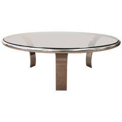 Vintage Chrome Three-Leg Coffee Table by Gardner Leaver for Steelcase