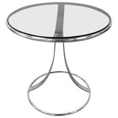 Vintage Chrome and Glass Side Table by Gardner Leaver for Steelcase