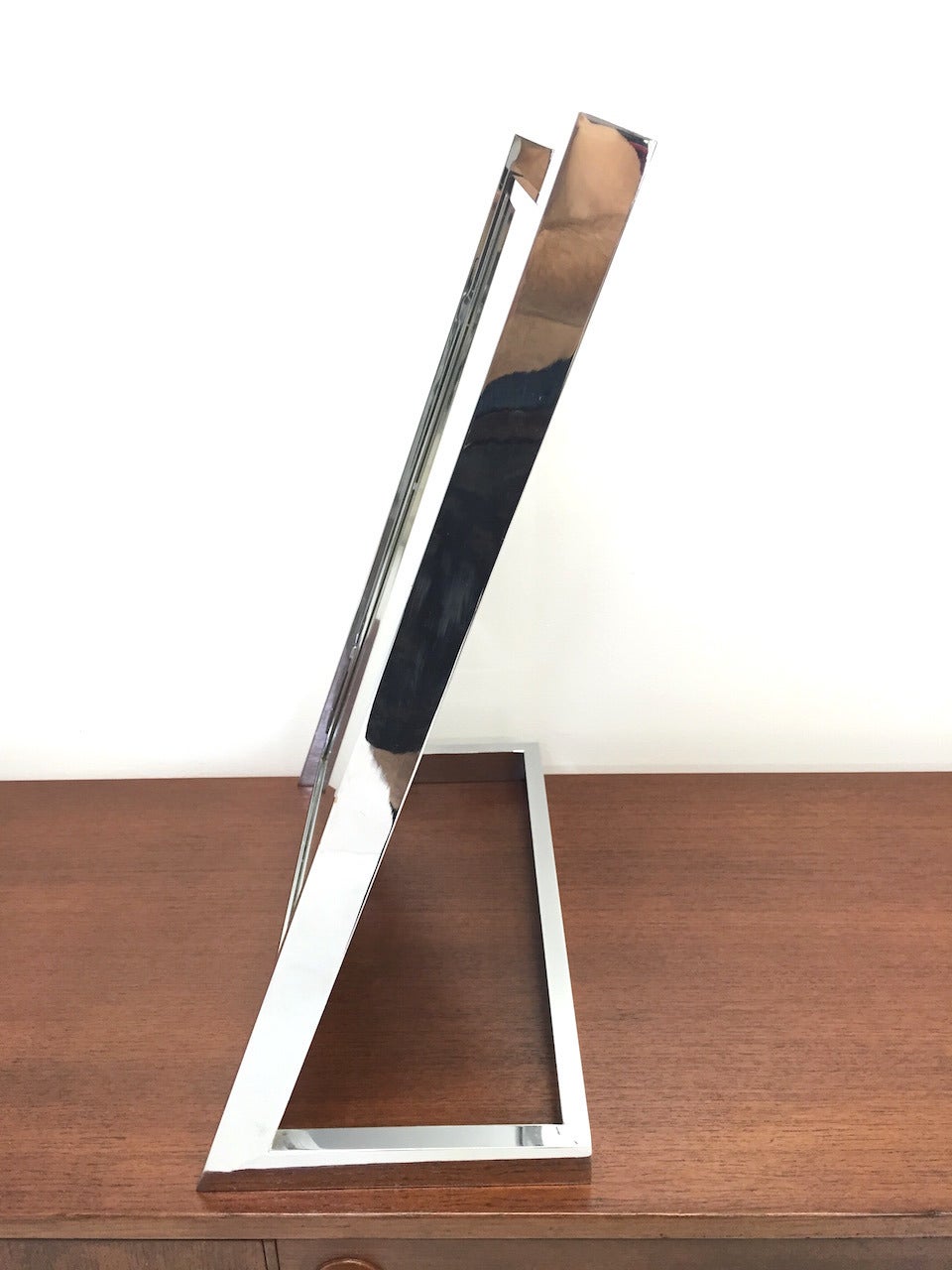 American Exceptional Chrome Angled Table Mirror