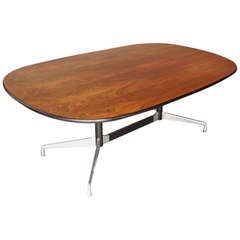 Charles Eames Rosewood Aluminum Group Table for Herman Miller