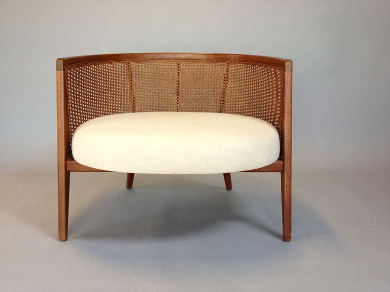 Wood Exceptional Pair of Low and Wide Lounge Chairs by Harvey Probber