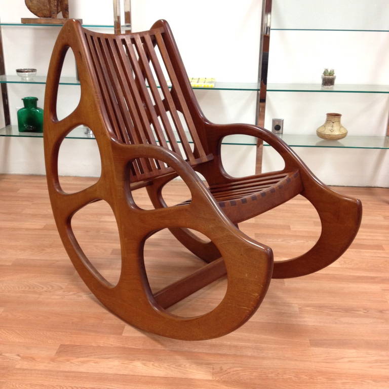 Hand Crafted Studio Rocking Chair by Bill Biggs