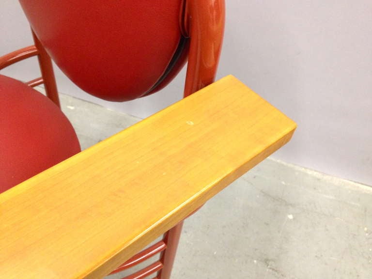 Frank Lloyd Wright S.C. Johnson Wax Arm Chair on Casters for Cassina 3