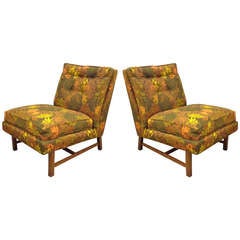 Pair of Directional Gallery Collection Slipper Lounge Chairs by Kipp Stewart