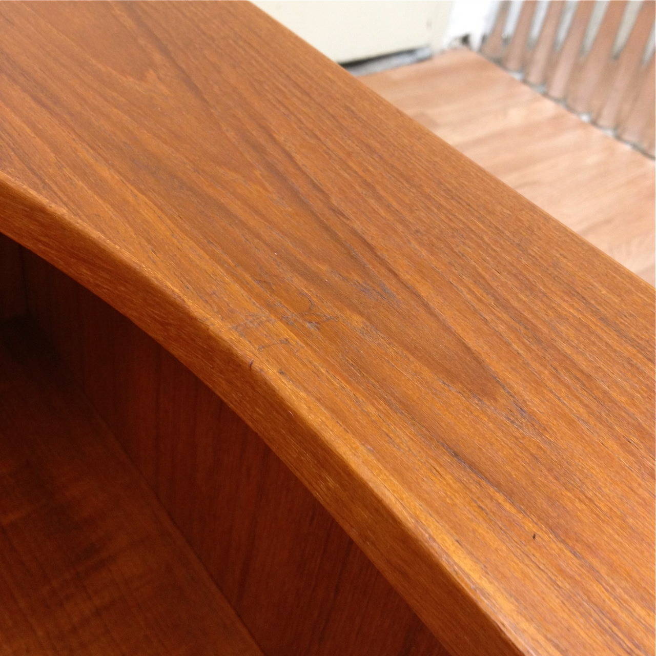 Danish Modern Teak California King Size Platform Bed w/ Floating Nightands 4