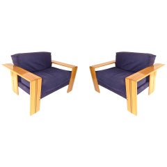 Pair of Afra and Tobia Scarpa "Artona" Lounge Chairs for Maxalto