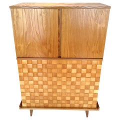 Paul Laszlo Basket Weave Gentlemans Chest for Brown Saltman