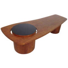 Exceptional Danish Modern Teak Freeform Coffee Table