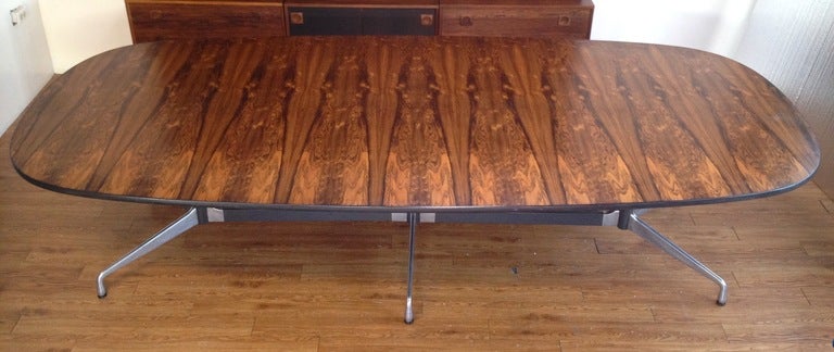 American 10 Foot Herman Miller Aluminum Group Rosewood Conference Table by Charles Eames