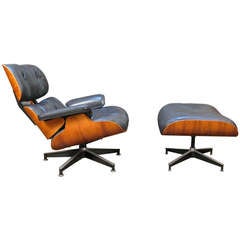 Vintage Eames 670 Lounge Chair and 671 Ottoman