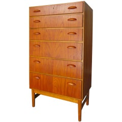 Kai Kristiansen Tall Teak Dresser