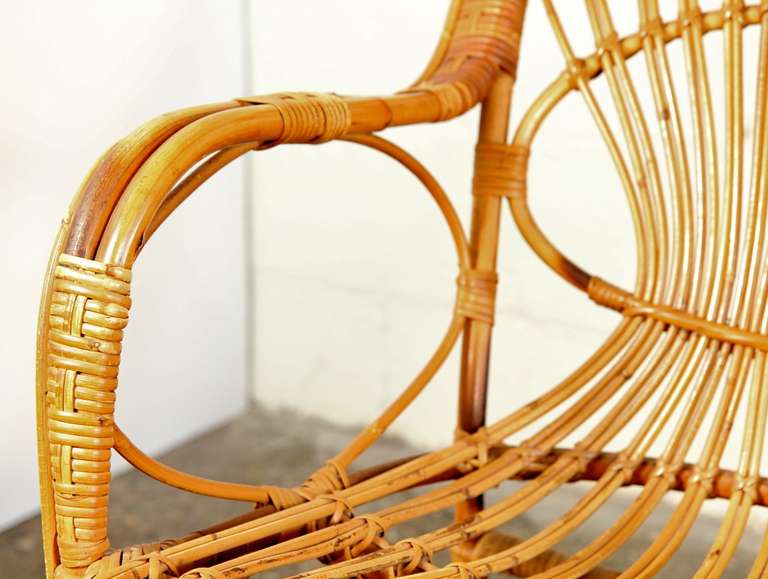 Pair of Rattan Chairs in the Manner of Franco Albini 2