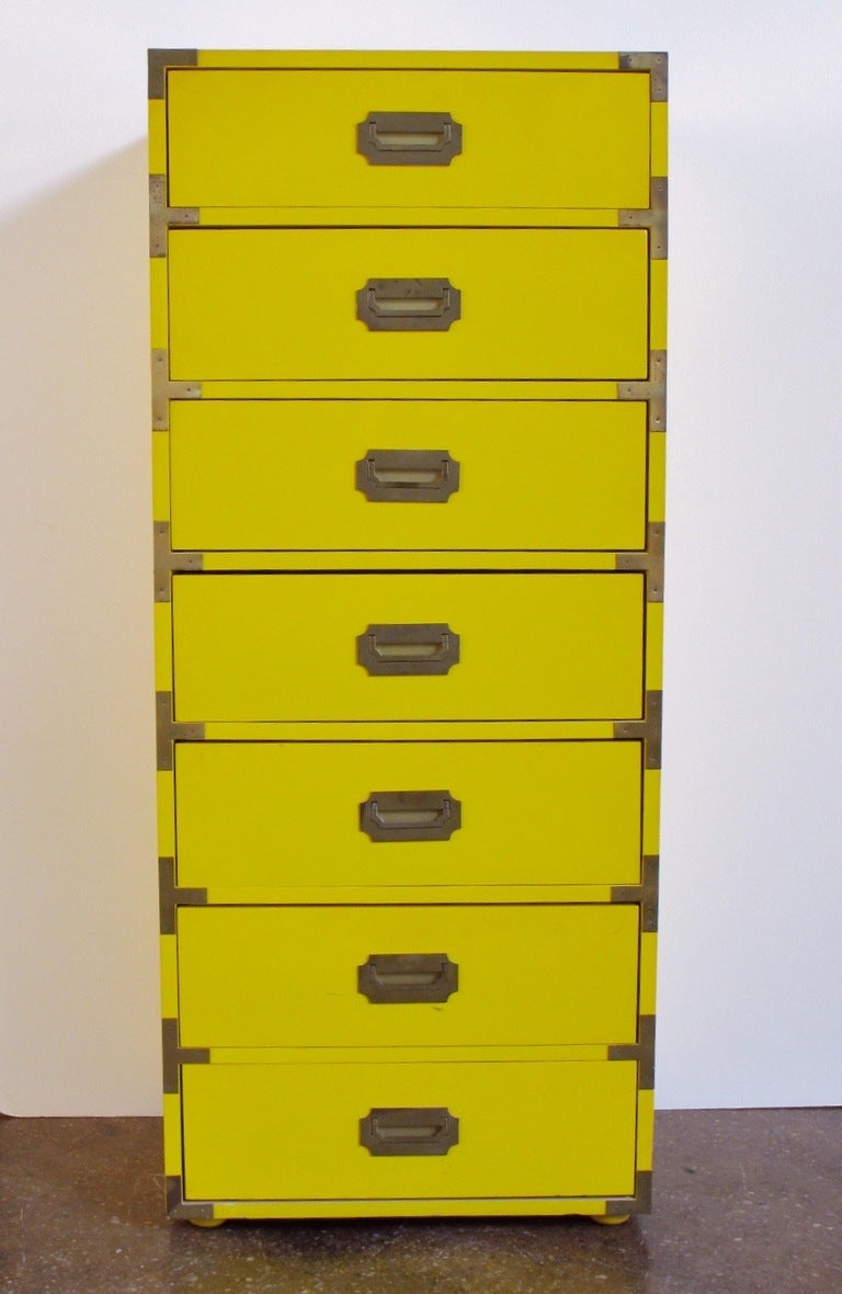 Tall Campaign-Style Mid-Century Dresser 4