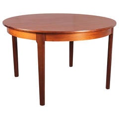 Danish Modern Rosewood Dining Table with Leaf